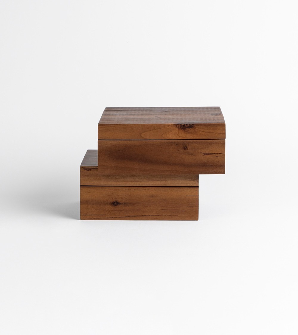 Yellow Box Contenitori in Legno di Acacia Progettati da Lara Caffi