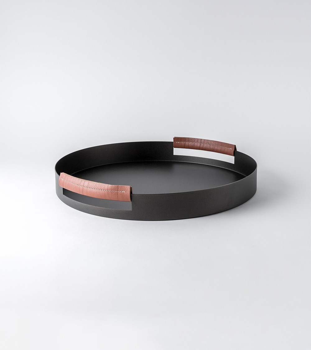 Live/Ly | Vassoio con manici in cuoio Live/Ly | Vassoio con manici in cuoio